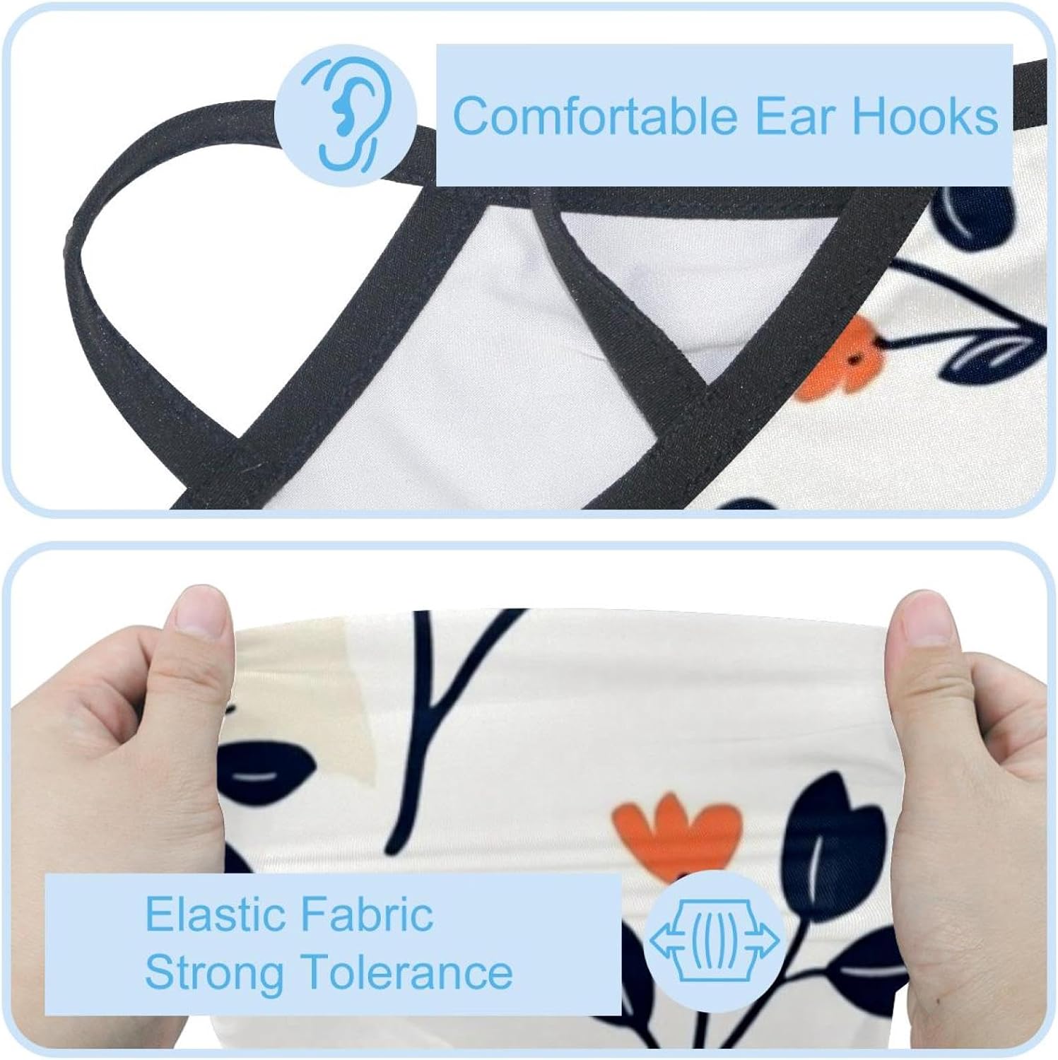 4 Pack Cute Cat Flower (25) Neck Gaiter Face Cover Scarffor Skiing Fishing Hiking Cycling