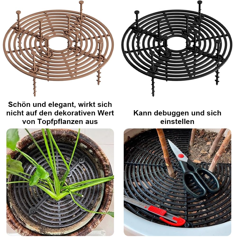 6 Stück Pflanzentopf-Abdeckungen Aus PE - Wurzelsschutz, Wiederverwendbar