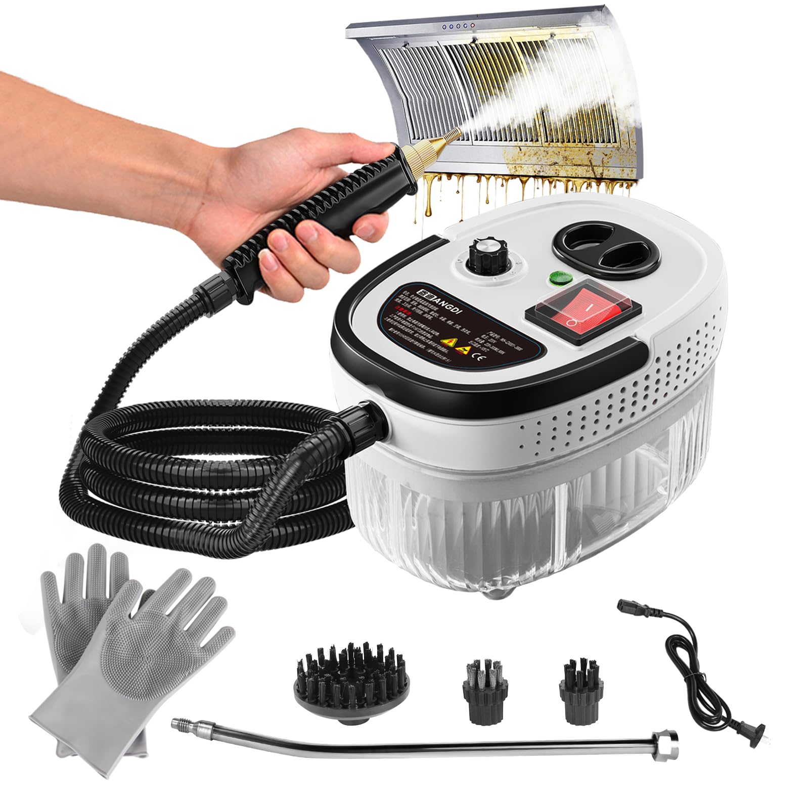 Handheld Steam Cleaner,Portable High-Pressure Steam Cleaner,Quickly Generate High-Temperature Pressurized Steam for Deep Cleaning of Kitchen, Bathroom, Car and Sofa Windows