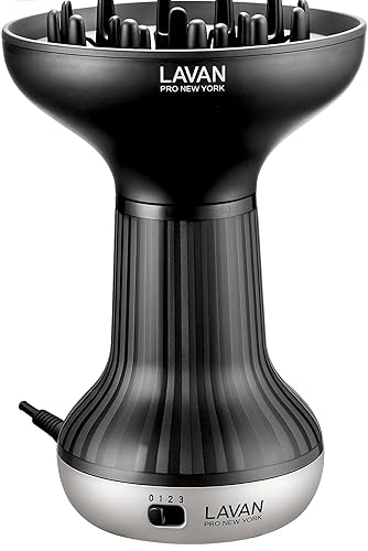 Miniatura 2 de Secador de pelo difusor para cabello rizado, secador de pelo con tecnología iónica con ajustes de calor y velocidad ajustables para rizos definidos