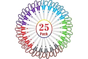 Niutop Set of 25-Pack Multipurpose Scissors for Home and School Use
