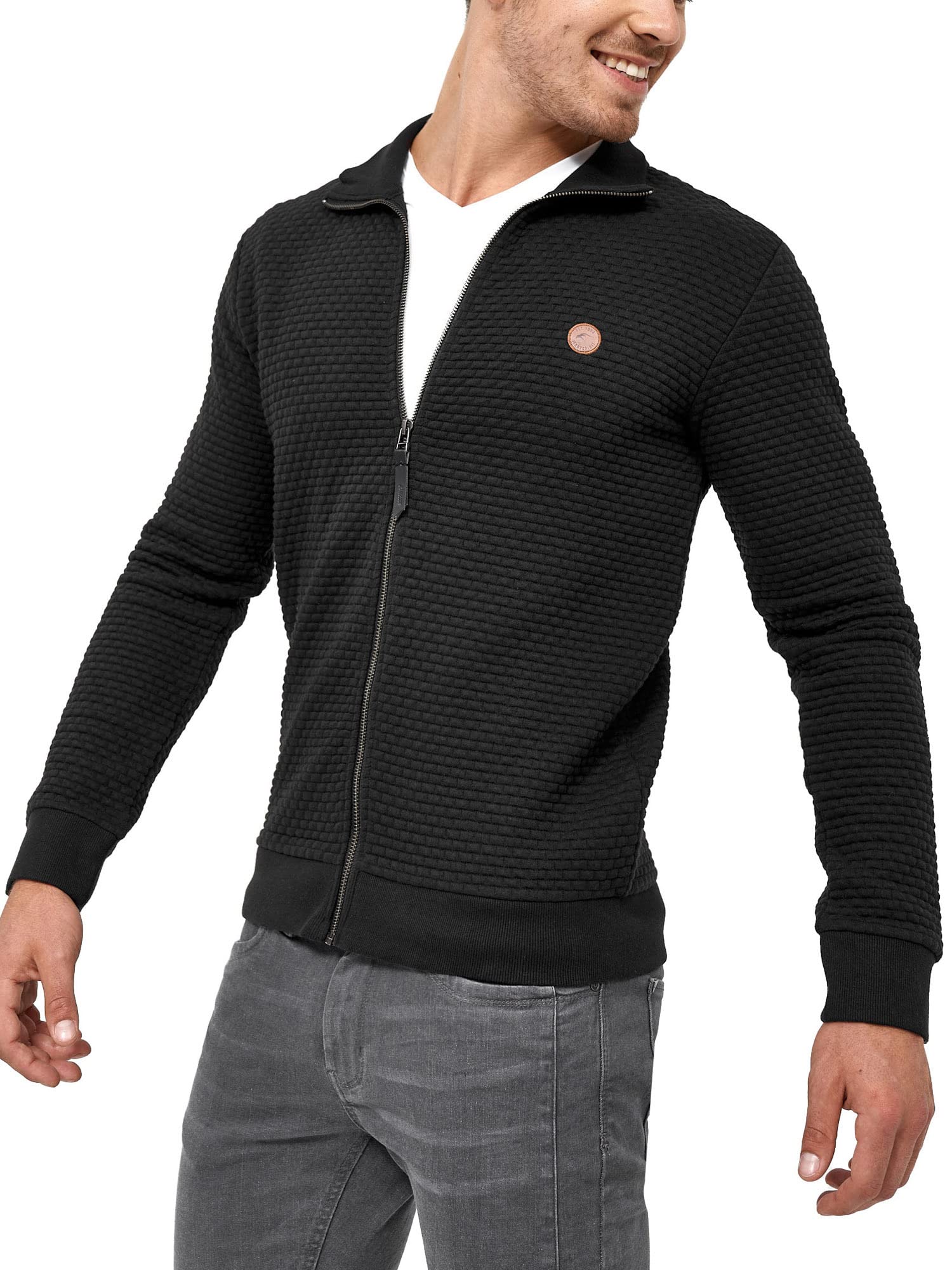 Indicode Uomini Bermie Sweat Jacket | Felpa con Collo Alto