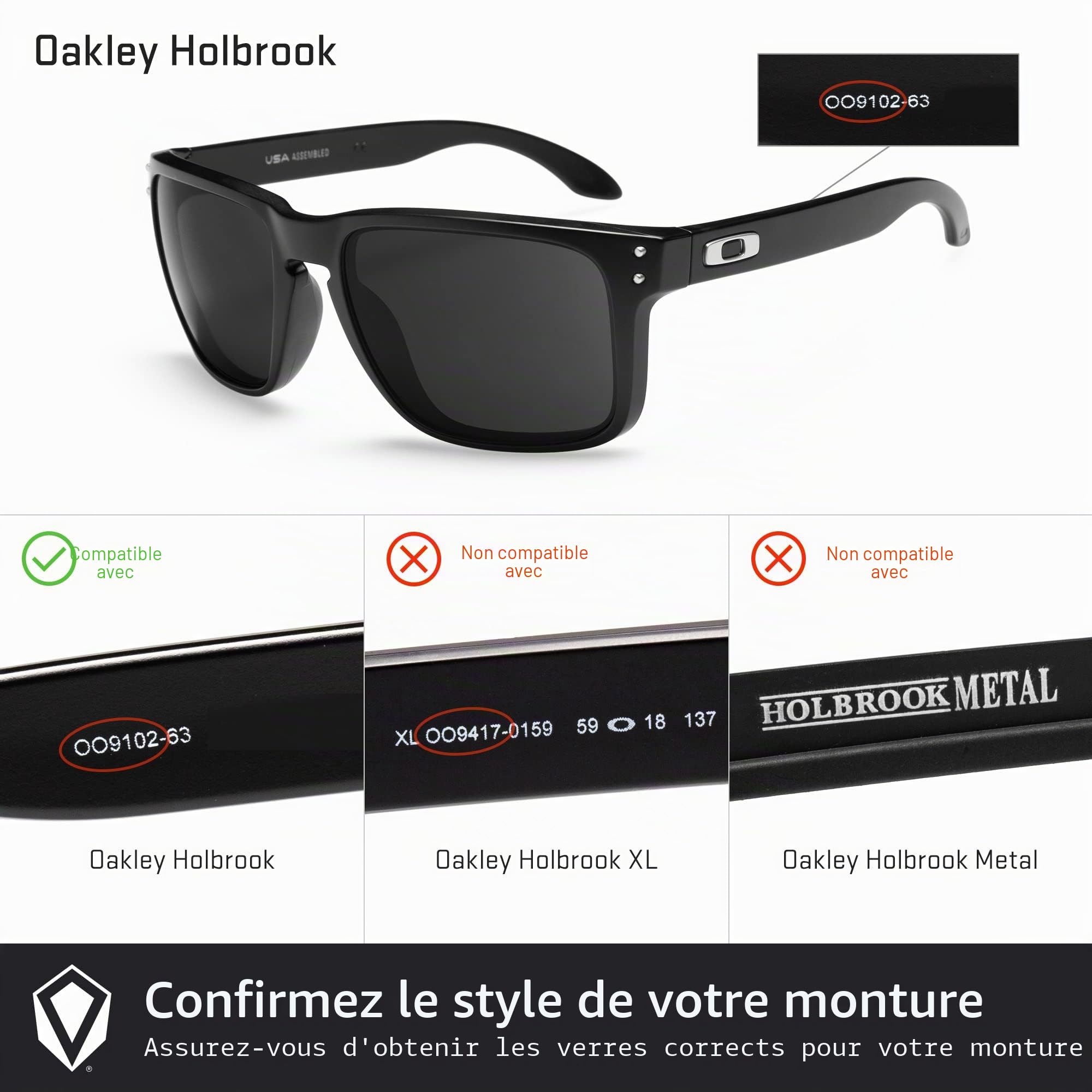 Revant Verres de remplacement compatibles avec les lunettes de soleil Oakley Holbrook