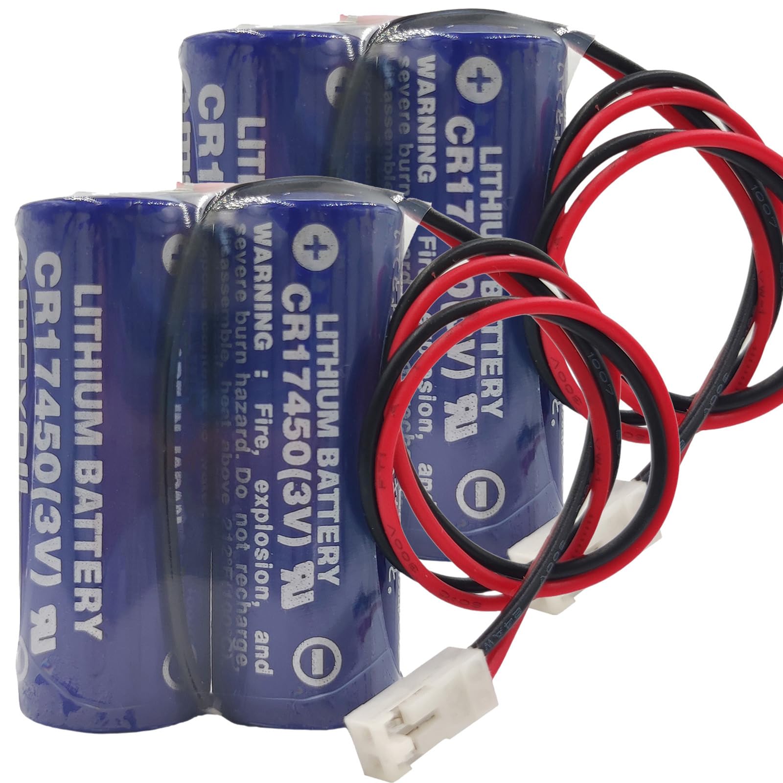 Lot de 2 piles Li-ion 2CR17450 3 V PLC 2600 mAh CR17450-2WK27 Mazak D80UB016170 CR17450 3 V
