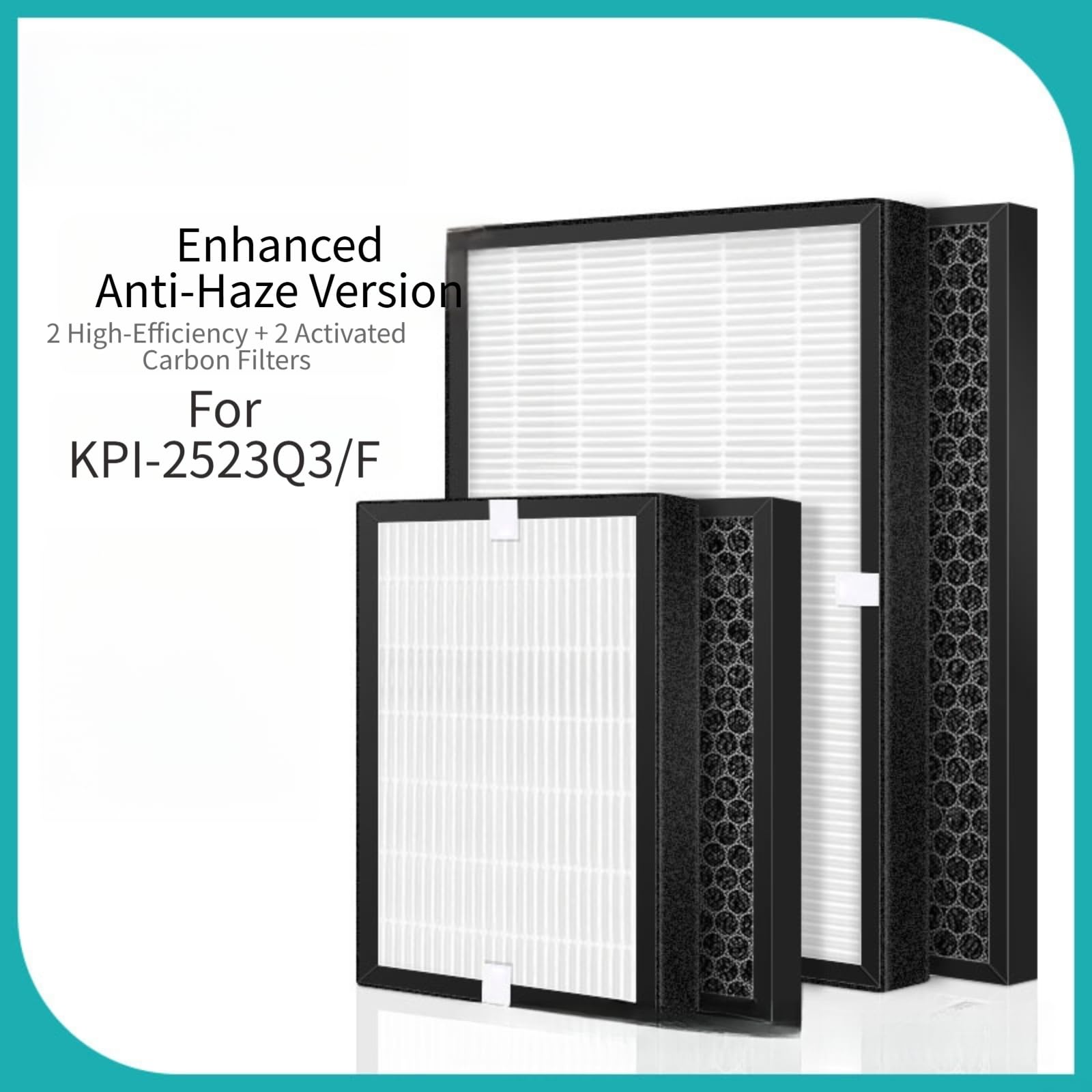Filtro HEPA Aire PM2.5 Filtro HEPA Aire PM2.5 Filtro HEPA Aire(KPI-2523Q3/F) | Captura partículas PM2.5, eficiencia alta, aire interior para limpio, salud familiar, filtración profunda