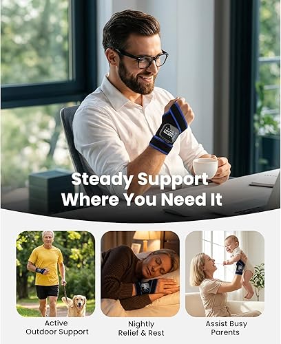 Miniatura 7 de BOB AND BRAD TheraHeat - Almohadilla térmica inalámbrica con luz roja e infrarrojo cercano, envoltura de terapia portátil para mano, muñeca, codo,