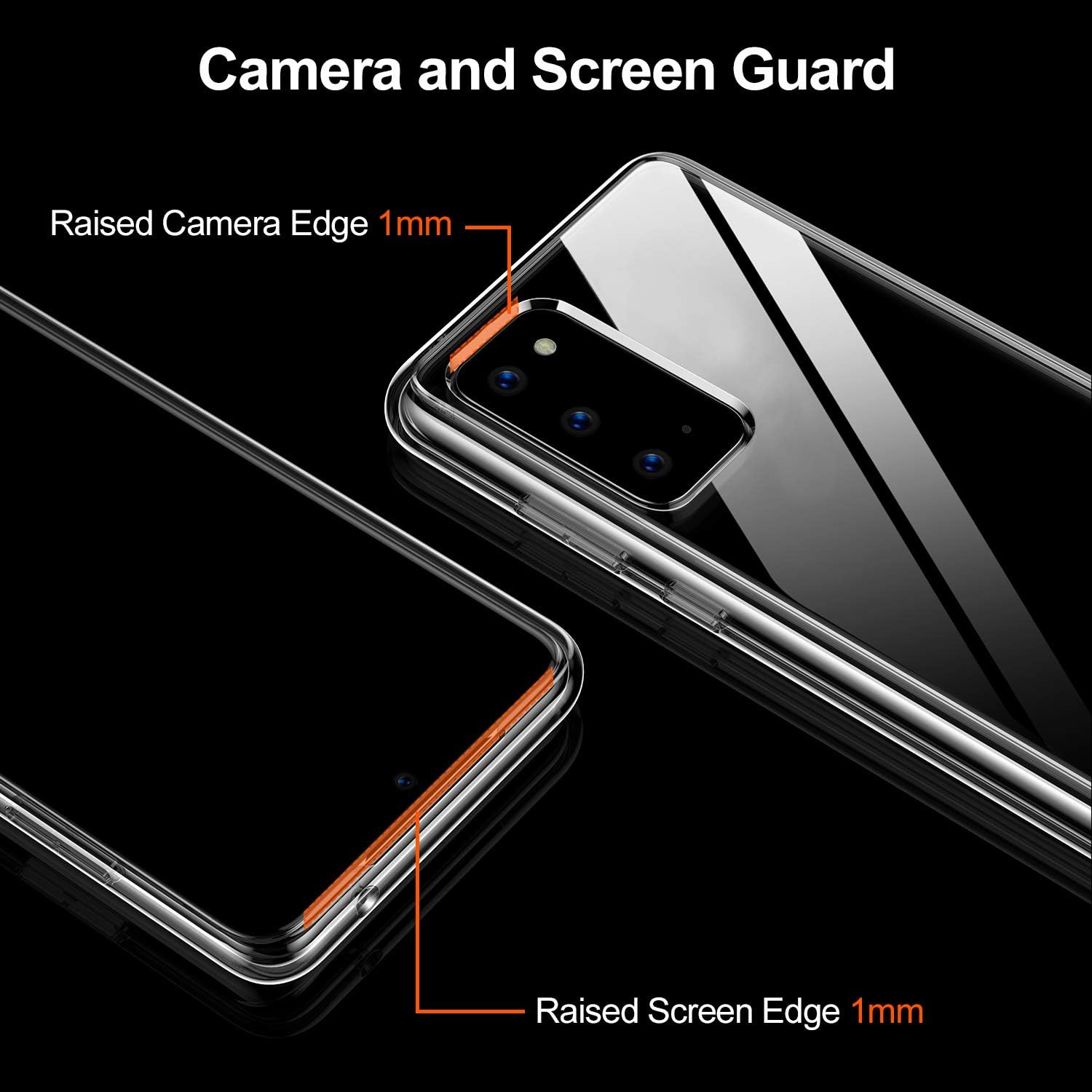 Meifigno Hard Clear Designed for Samsung S20 Case, S20 Case 6.2 Inch, [Military Grade Drop Tested][Anti-Yellow], Hybrid Design of Rigid Back and Soft Edges Case for Galaxy S20 5G (2020), Crystal Clear
