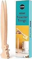 Vista 1 de OTOTO Bernie Bunny Pinzas para Tostadora - Conejo, Servidores de Ensalada - Mini Pinzas Multiusos para Aperitivos, Utensilios de Madera y Lindos