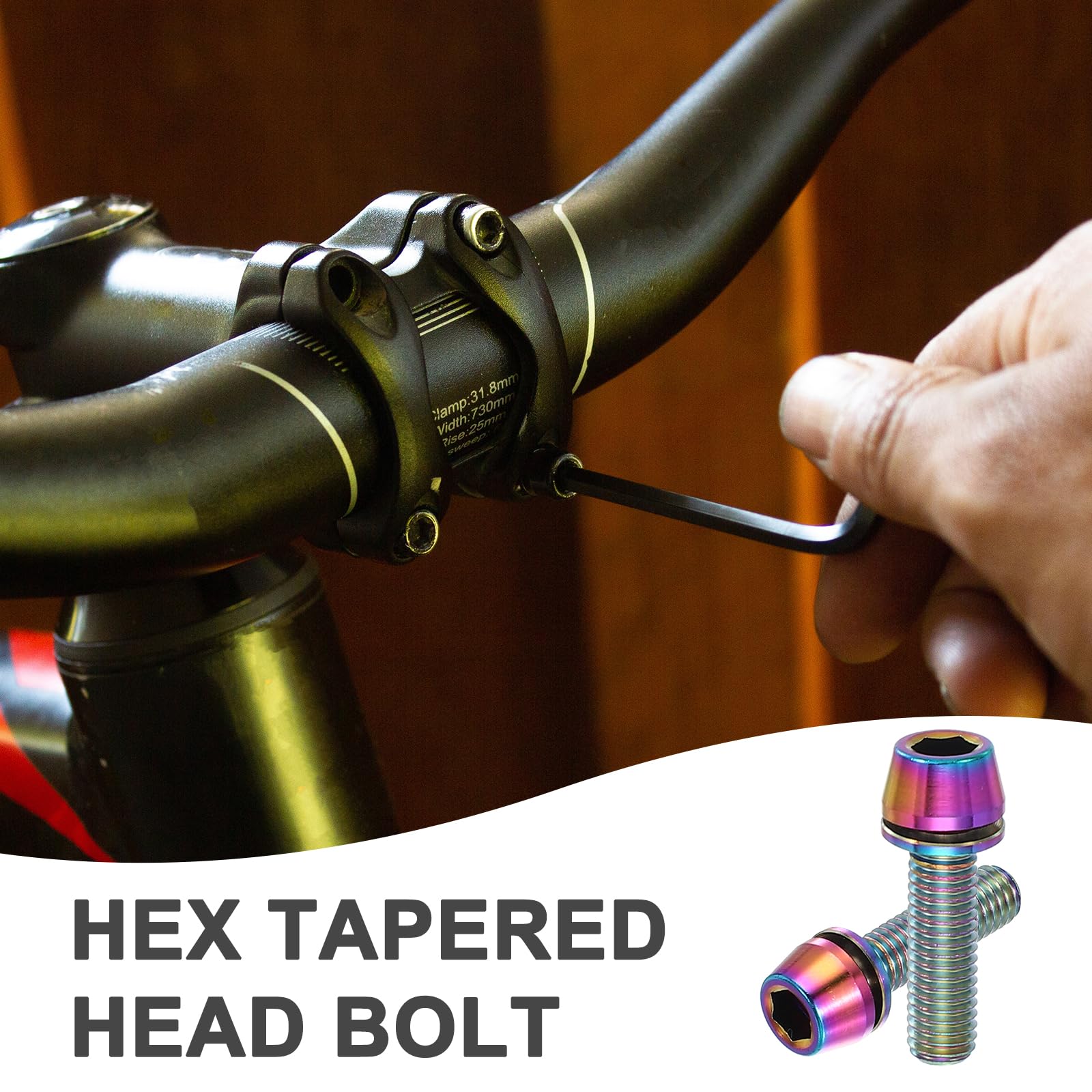 PATIKIL M5x18mm Titanium Bicycle Stem Bolt - Image 4