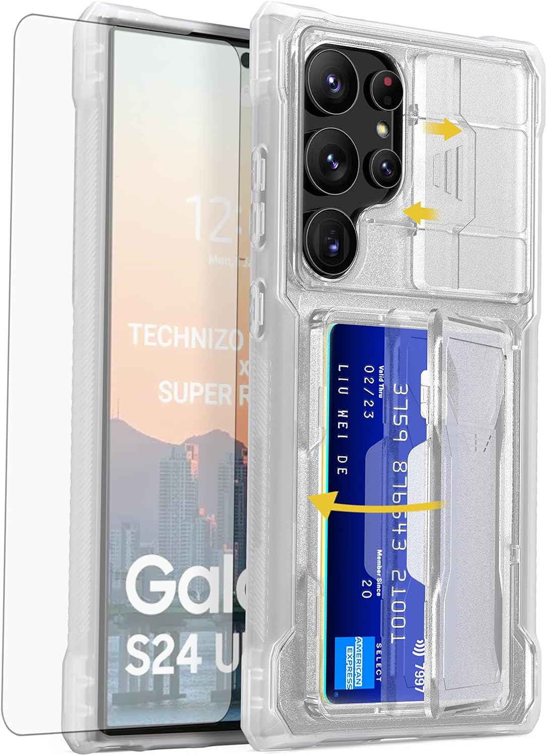 Asuwish Phone Case for Samsung Galaxy S24 Ultra 5G with