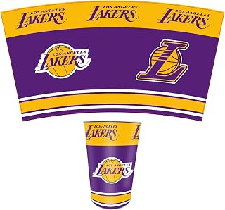 FANMATS NBA - Los Angeles Lakers Wastebasket | Yellow | 15"x10.5"x10.5" | Primary Logo, Helmet, & Wordmark