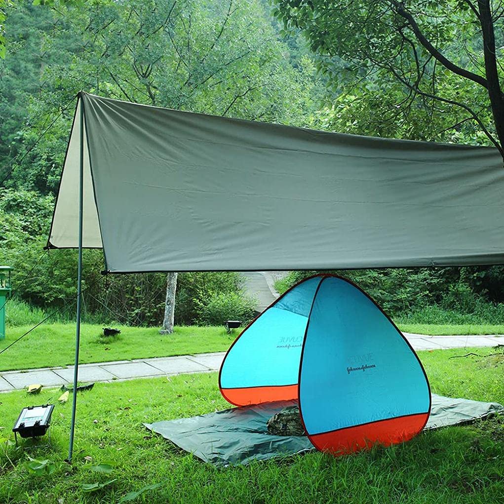 Abri Imperméable De Tente De Camping pour des Activités De Plein Air comme La Pêche d'alpinisme, Auvent De Voiture De Polyvalence Anti-UV De Tissu De Ripstop, 3x6m