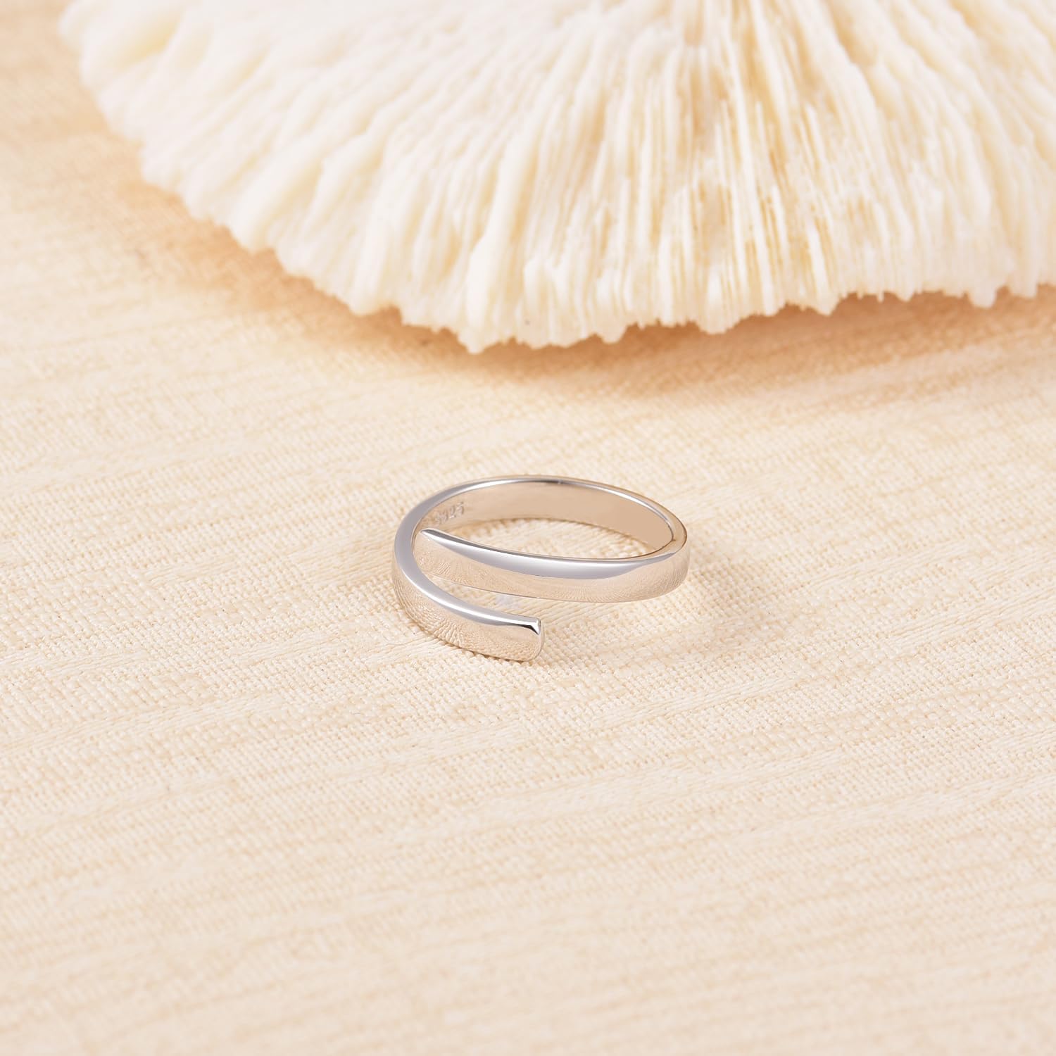 BEILIN 925 Sterling Silver Inspirational Jewelry Rings Adjustable Ring Personality Encouragement Gift for Teens Women