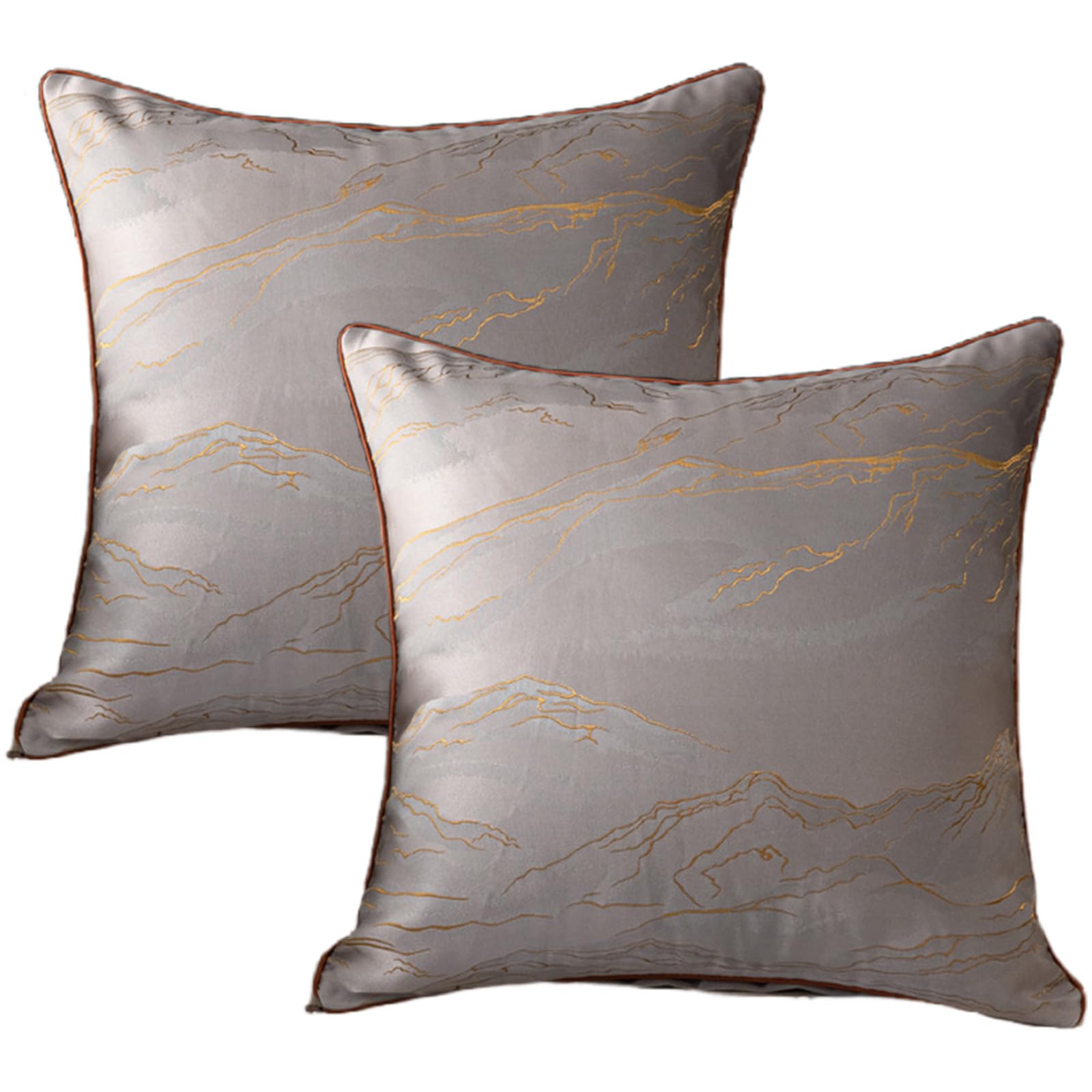 Traziewell Grey Cushion Cover 45 x 45 Set of 2 Decorative Square Throw Pillow Covers 18x18 Inch Cushion Cases for Home Decor Living Room Bedroom Sofa Couch 513 — image 1