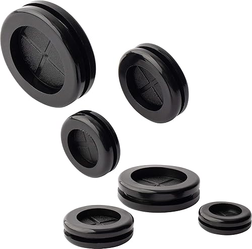 Miniatura 5 de ISPINNER 52 ojales de goma de 6 tamaños, tapón de agujero de goma redondo de doble cara, orificio de taladro de 58 pulgadas, 1316 pulgadas, 78