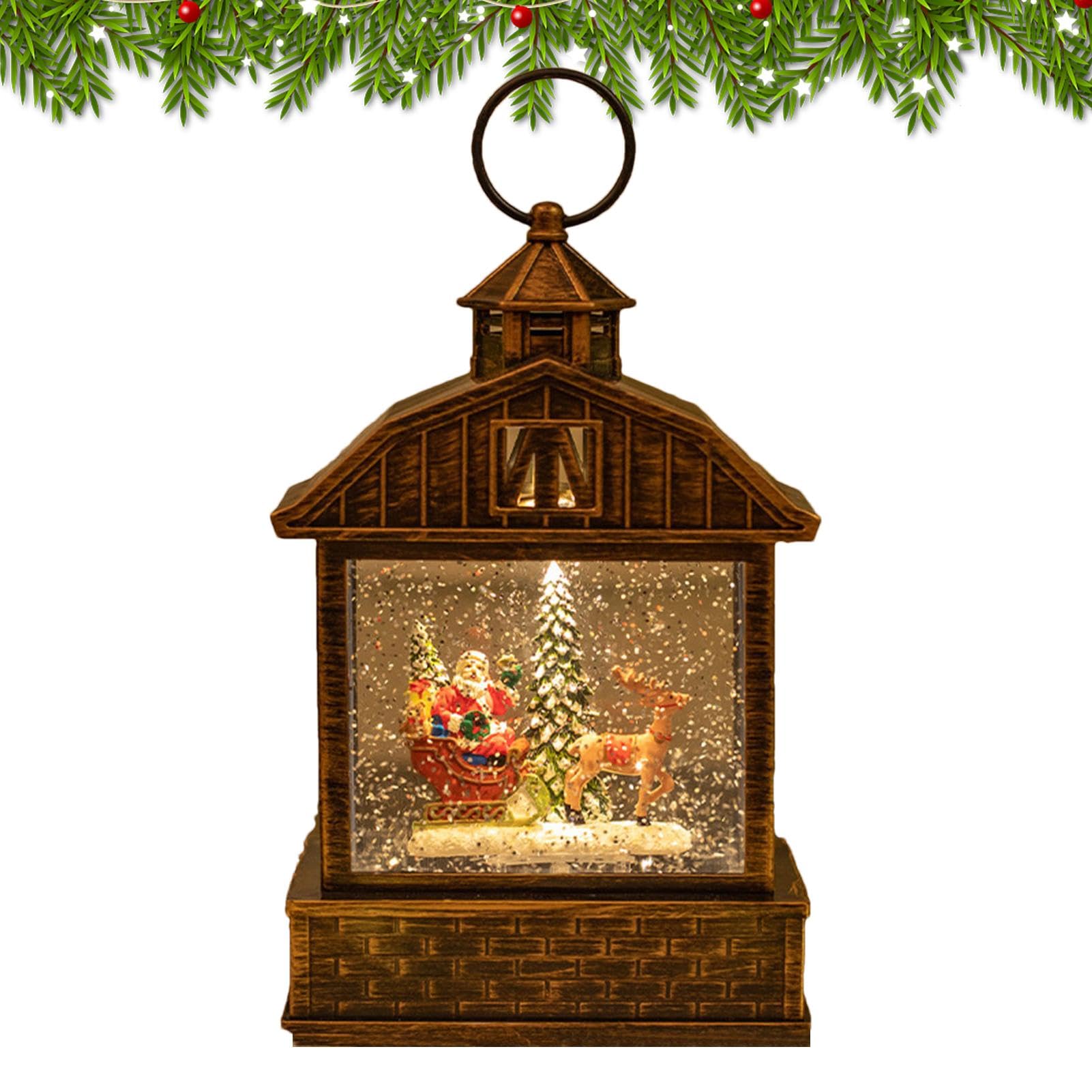 Linterna de agua de lentejuelas de navidad decorativa para el festival