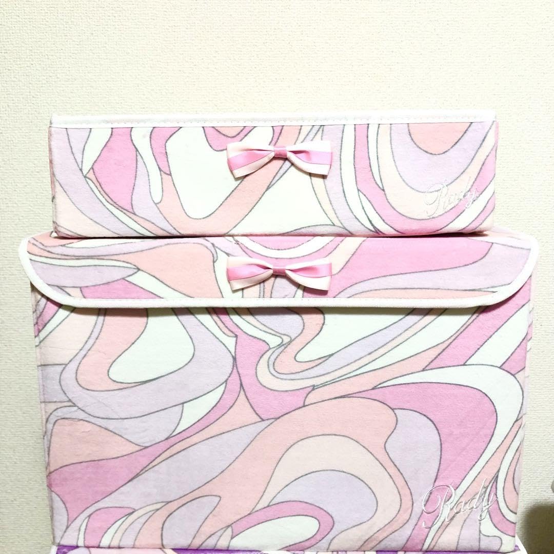 Amazon.co.jp: ！ Rady ハートマーブル柄 マルチ収納ケース 2個