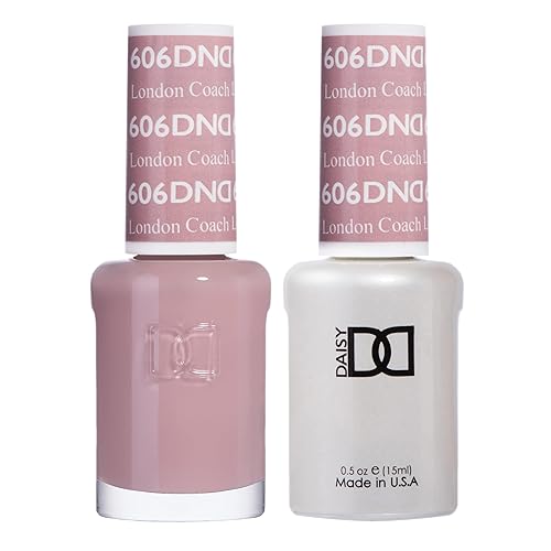 DND - Juego de esmaltes de gel, colección beige nude, esmalte de gel UVLED y esmalte de uñas secado al aire, dúo de esmalte a juego sin astillas,