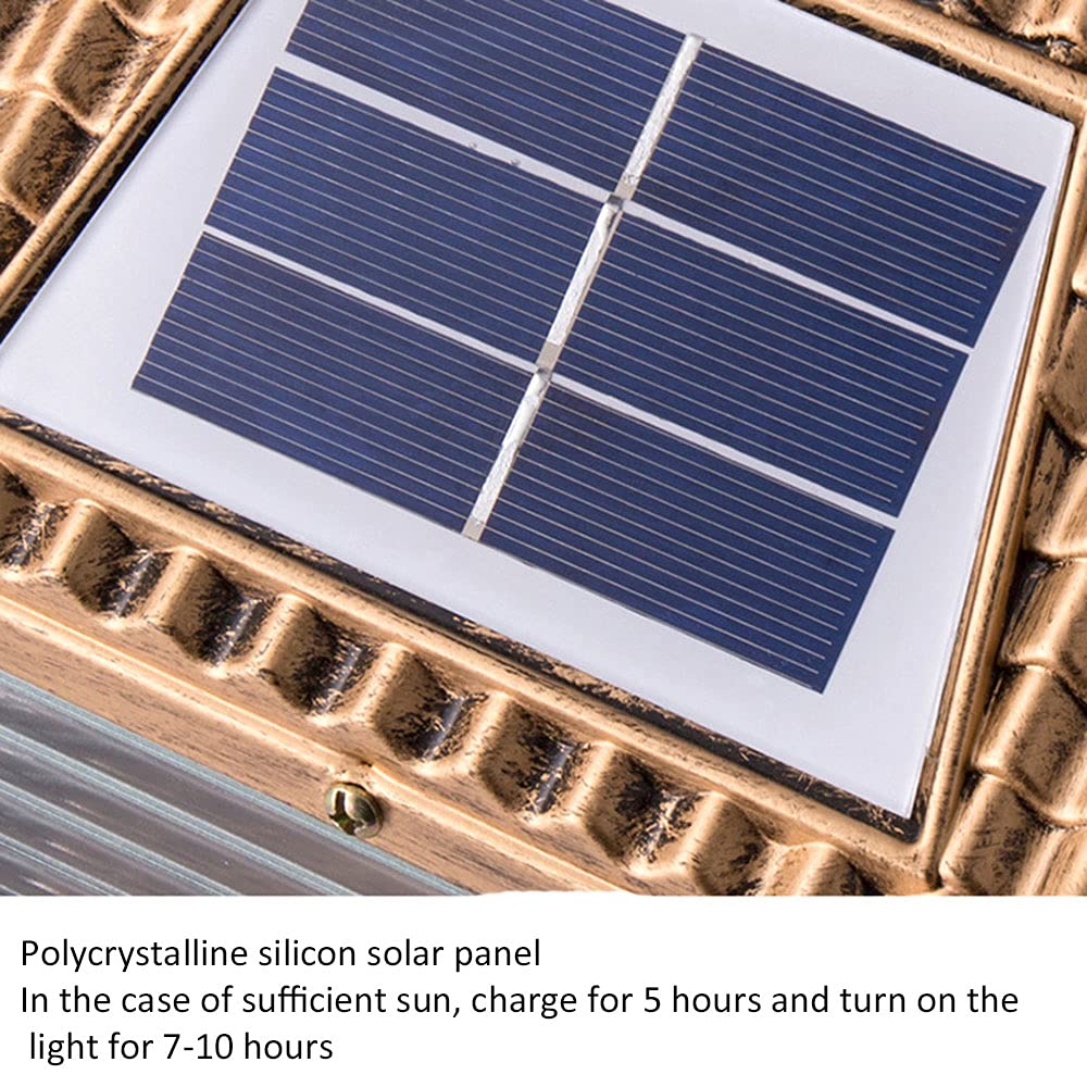 CHENKUI Solarna Lampa Słupkowa W Stylu Chińskim Przemysłowe Oświetlenie Pocztowe Kreatywne Oświetlenie Kolumnowe Z Latarnią W Kształcie Słupa Czujnik Zmierzchu Do Świtu IP54 Wodoodporny Super Jasny