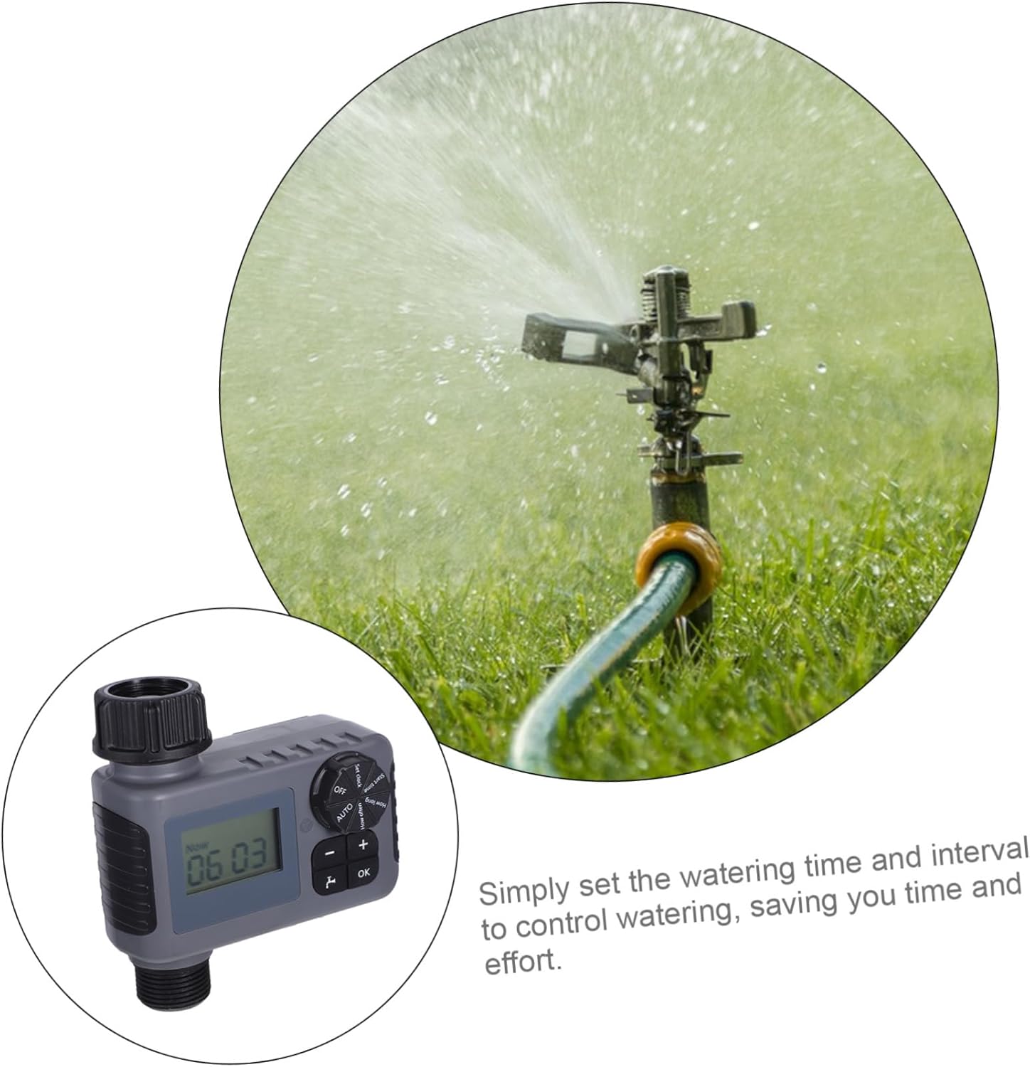 Programmable Garden Watering Timer Digital Irrigation Timer for Lawn High Precision Water Control System for Use Efficient Versatile Watering