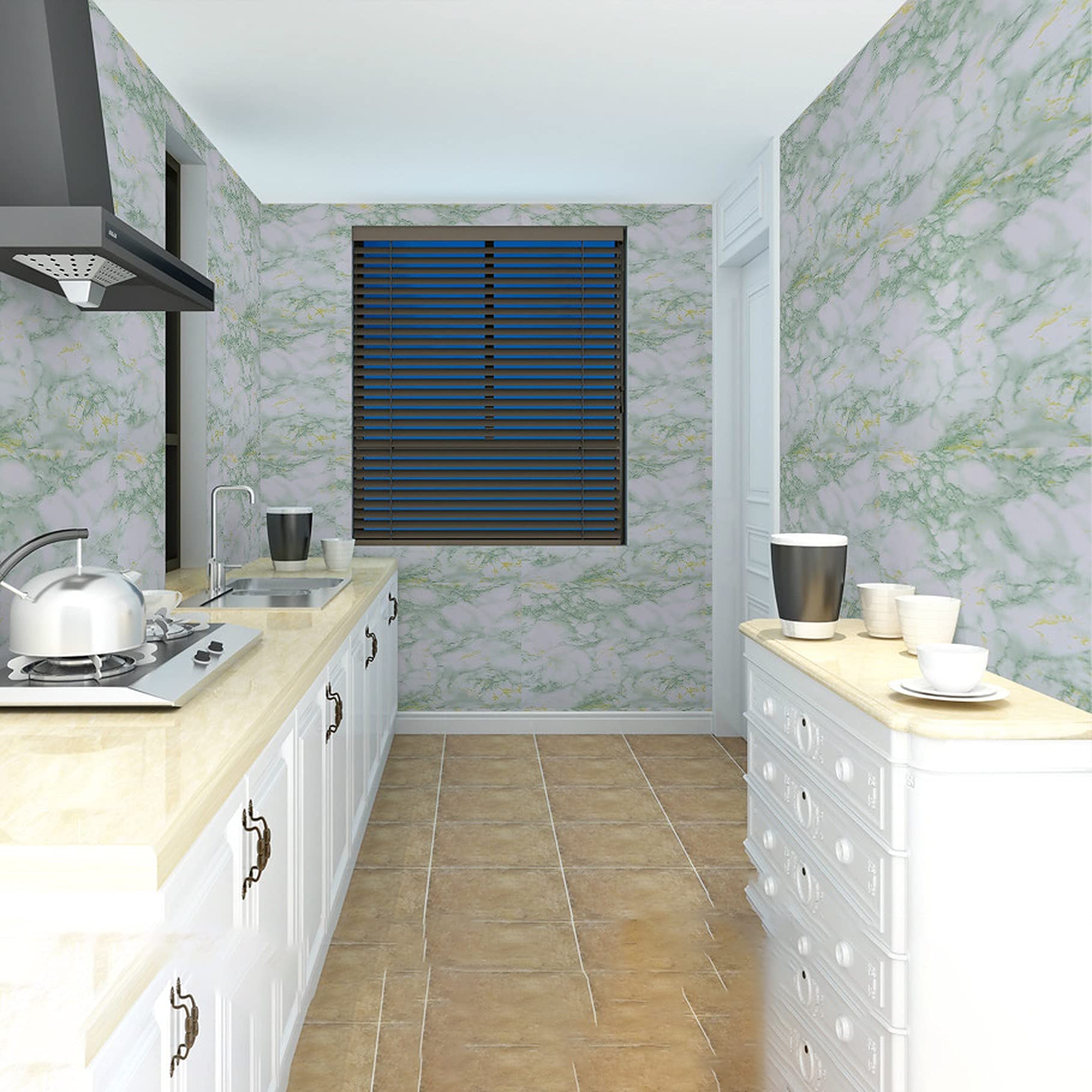 See full amazon price history chart for Wolpin Wall Sticker Wallpaper Kitchen, Cabinets, Almirah, Tabletop, (45 x 600 cm) Plastic Table, Wooden Table, Wardrobe, Renovation PVC DIY Self Adhesive, White and Green Decorative Wallpaper Wolpin Wall Sticker Wallpaper Kitchen, Cabinets, Almirah, Tabletop, (45 x 600 cm) Plastic Table, Wooden Table, Wardrobe, Renovation PVC DIY Self Adhesive, White and Green Decorative Wallpaper (B09F6Z6Y8F) Amazon Price History, Amazon Price Tracker