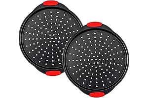 Pizza Pan for Oven (2 Pack) Round Pizza Pan with Holes -...
