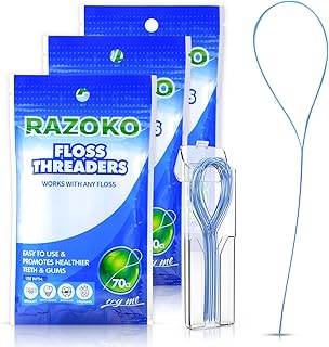 Floss Threaders | for Braces, Bridges, and Implants |210PCS (Pack of 3)