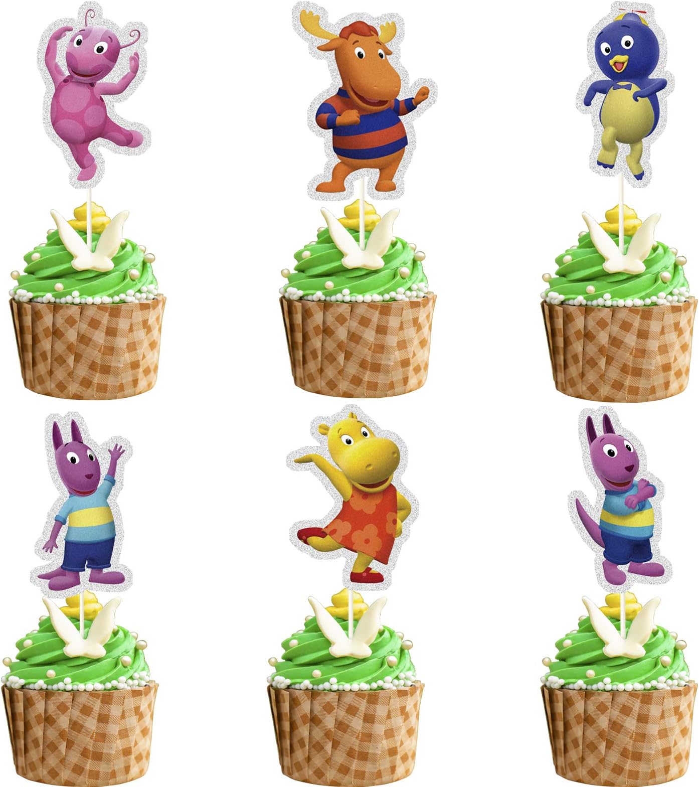 Glitter The Backyardigans Cupcake Topper, The Backyardigans Theme Birthday Party Suppliers, The Backyardigans Cupcake Decoration The Backyardigans Bomboniere