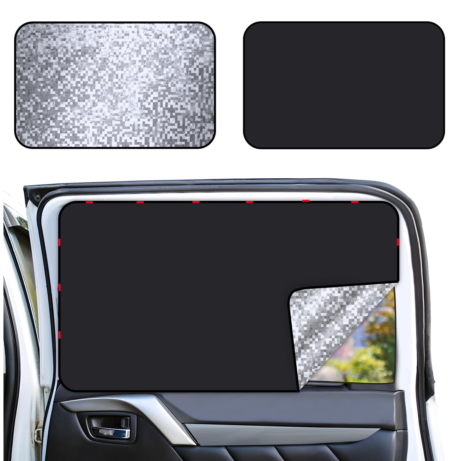 HFFTYU Car Window Shades for Toyota RAV4 RAV-4 2019-2022, Magnetic Car Sunshade Side Window Blinds, UV Protection Blackout Vehicle Privacy Covers,Rear 2PCS