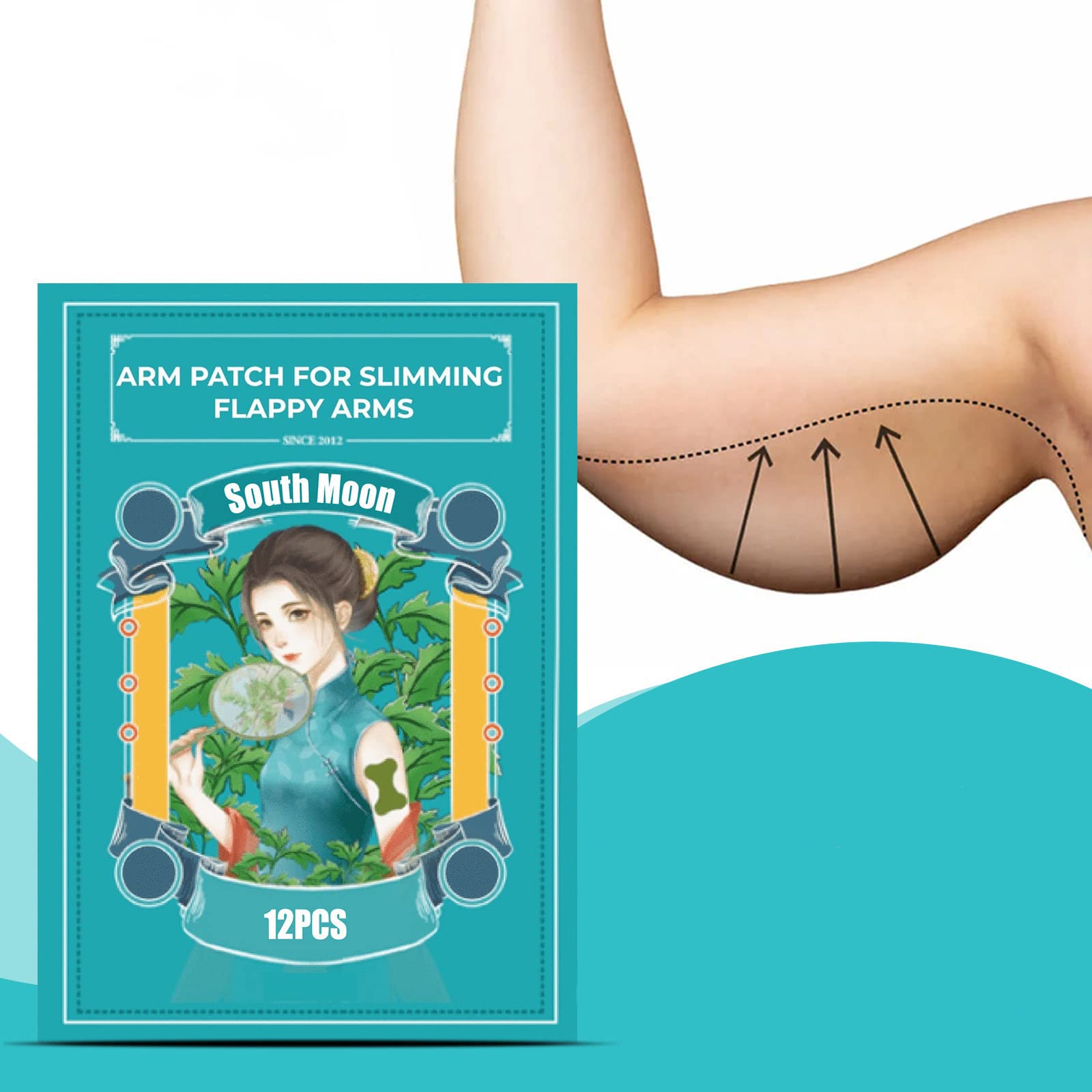 JCE Effective 12Pcs/Box Moxibustion Patch - Natural Herbal Patch for Arm and Leg, Including Garcinia Cambogia, parches para bajar de peso rapido