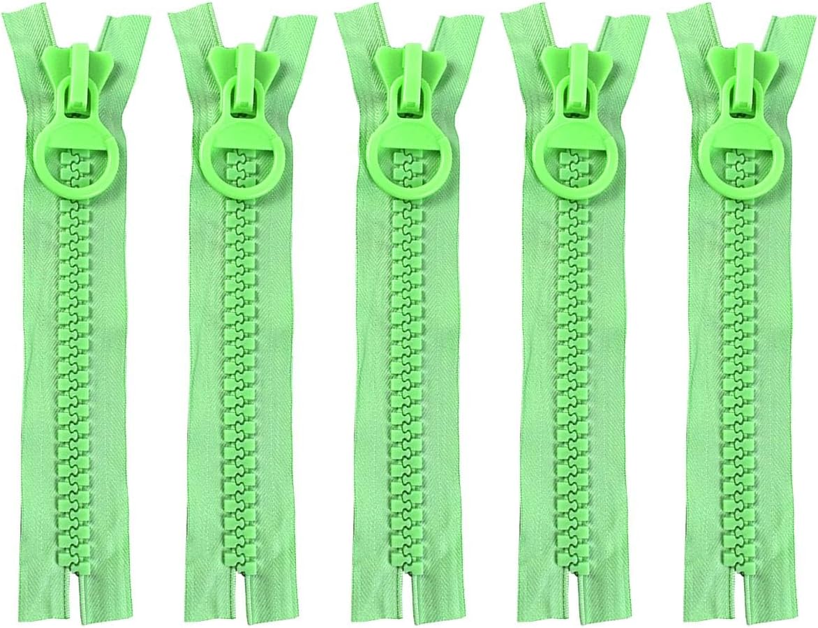 jweemax 5PCS Zipper Replacement, Zipper Repair Kit for Sewing, Zipper Repairing, Tents, Backpacks, Sleeping Bag, Light Green