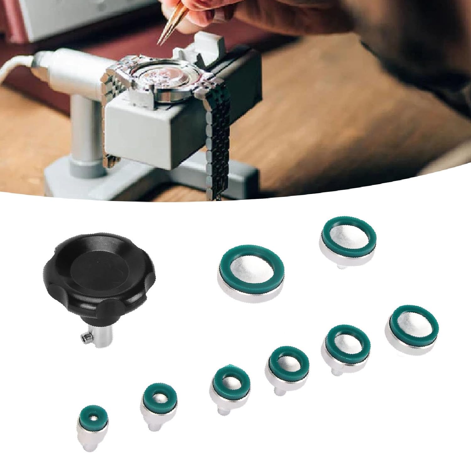 Watch Opener Tool with Suction Cup and Holder, 8 Sizes Watch Suction Cup Opener Tool Holder Repair Remover Adjustable Back Watchmaker Tool Opener Watch Die Watch Opener for Watch