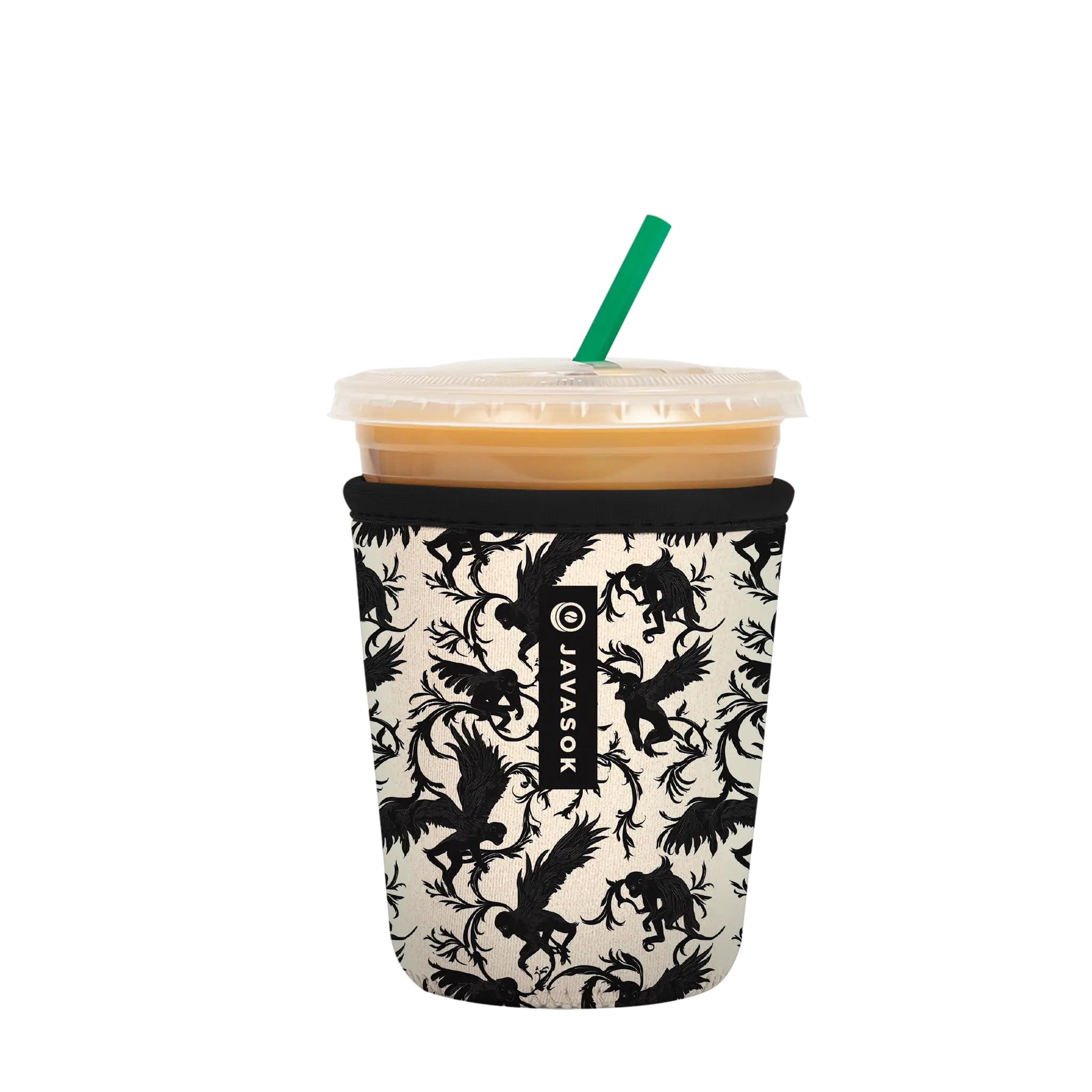 Sok It JavaSok Iced Coffee &amp; Cold Soda Insulated Neoprene Cup Sleeve (Monkey Business, Small: 16-20oz)