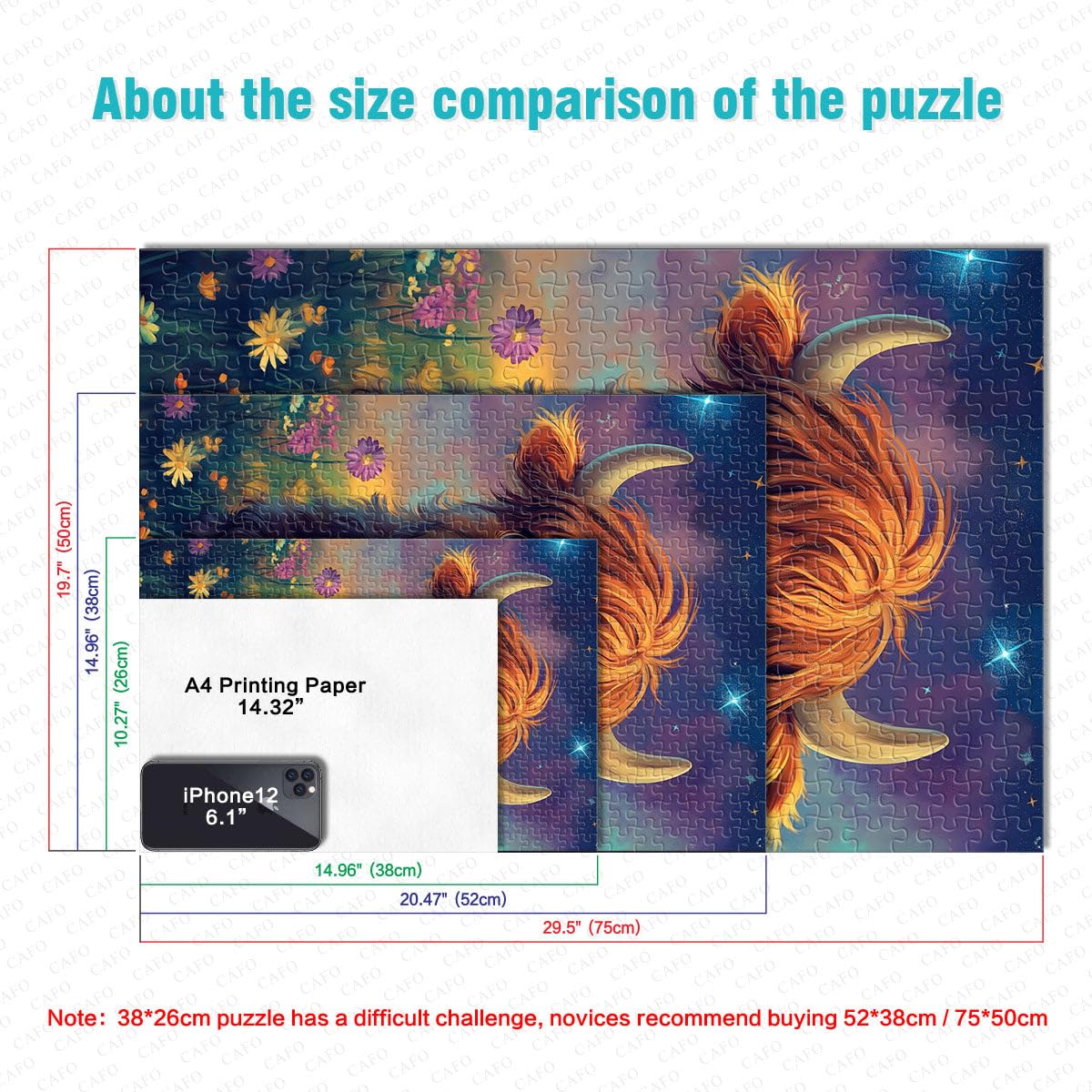 Puzzle 2000 pièces pour Adultes, Joli bébé Yak, Jeu éducatif, défi, 70x100cm, pour Adolescents de 14 Ans et Plus