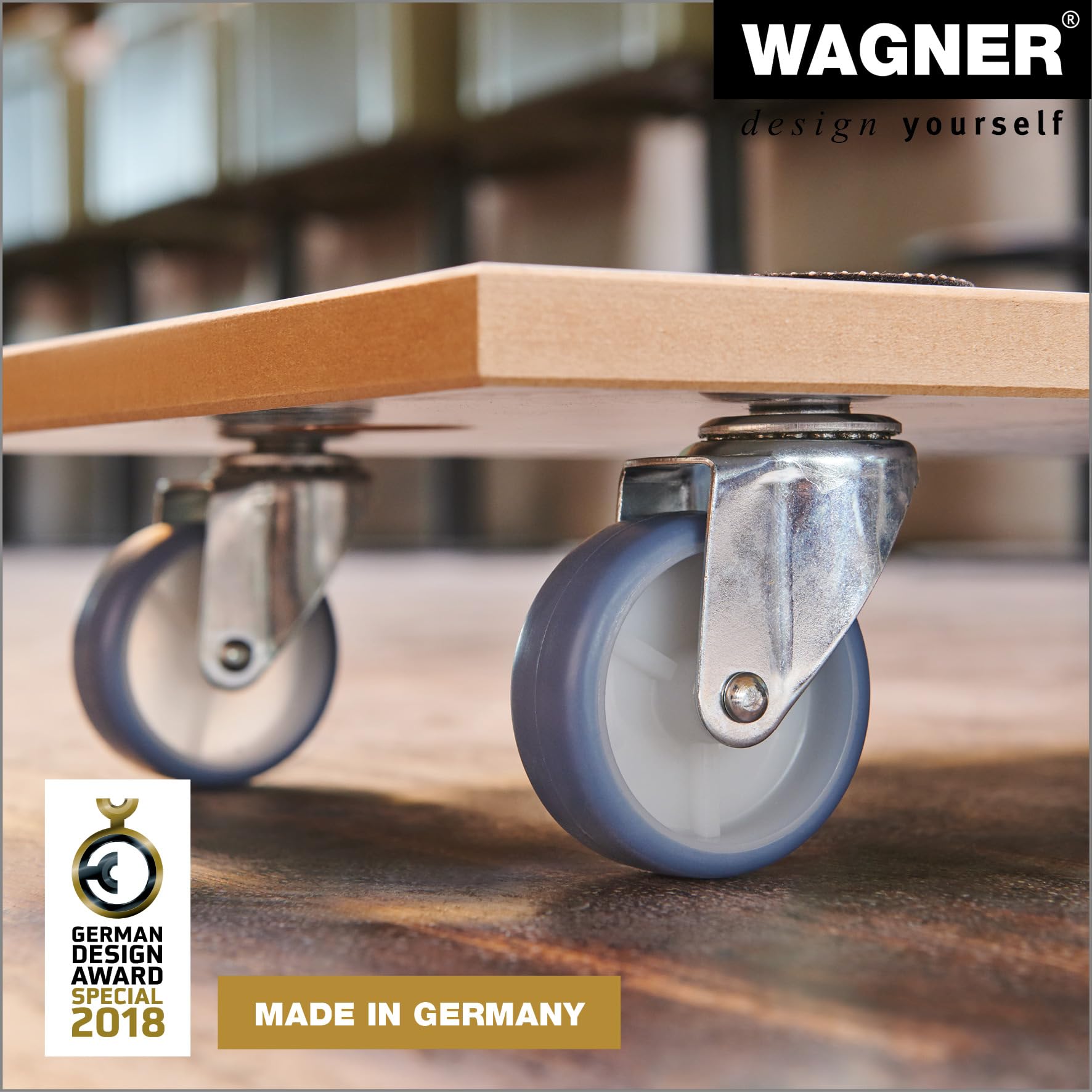 ECD Germany Set van 2 transportwagens 35x50 cm tot 800 kg zeefdrukplaat, PP wielen, transporthulp voor verhuizen, meubeltrolley meubeltransport meubelhondentrolley scootertransporter transportwagen