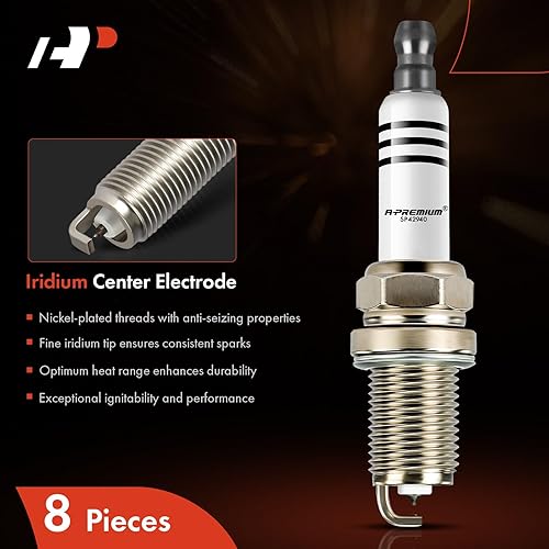 Miniatura 3 de A-Premium Iridium Platinum Bujías compatibles con BMW X5 2004-2010, 550i 2006-2010, 750i 2006-2008, 750Li 2006-2008, 650i 2006-2010, 4.8L, paquete