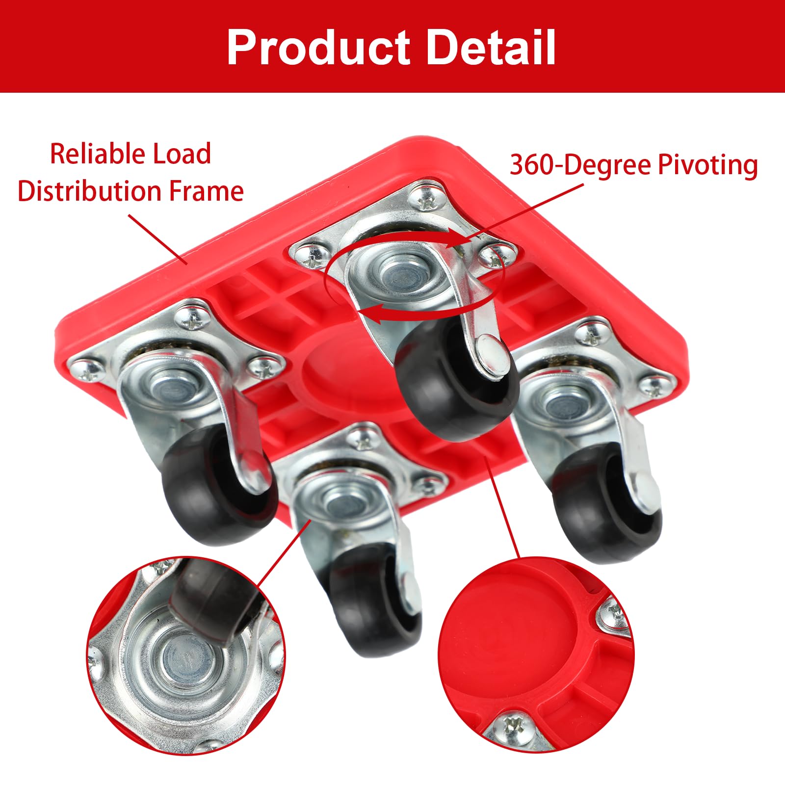 Kit De 2 Roulettes Fixes Lourdes 160mm - Charge Max 300kg, Pour Meuble Et Transport - Marque WilTec