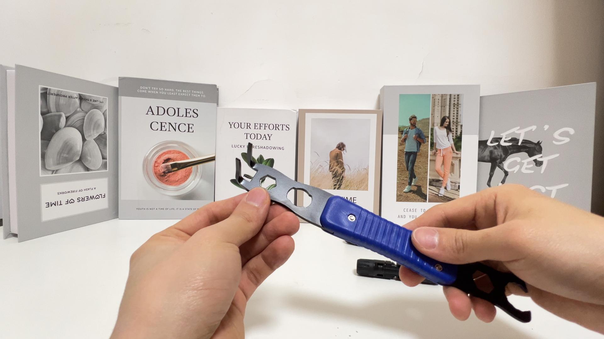 Solar Serpent 5-in-1 MC4 Disconnect Tool – Multipurpose Solar Connector Tool, Blue