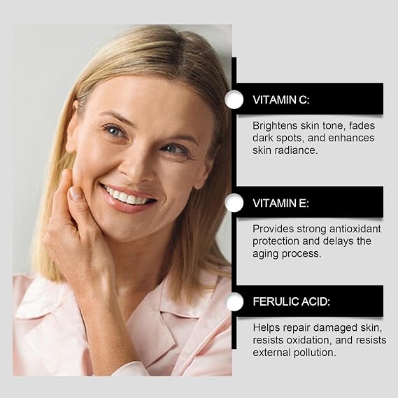 2Pcs Vitamin C Serum for Face Hyaluronic,20% Vit C Serums for Dark Spots, Day & Night Serums for Face and Neck, Brightening Facial Serum Skin Care Women/Men 50ml (A, 2PCS)
