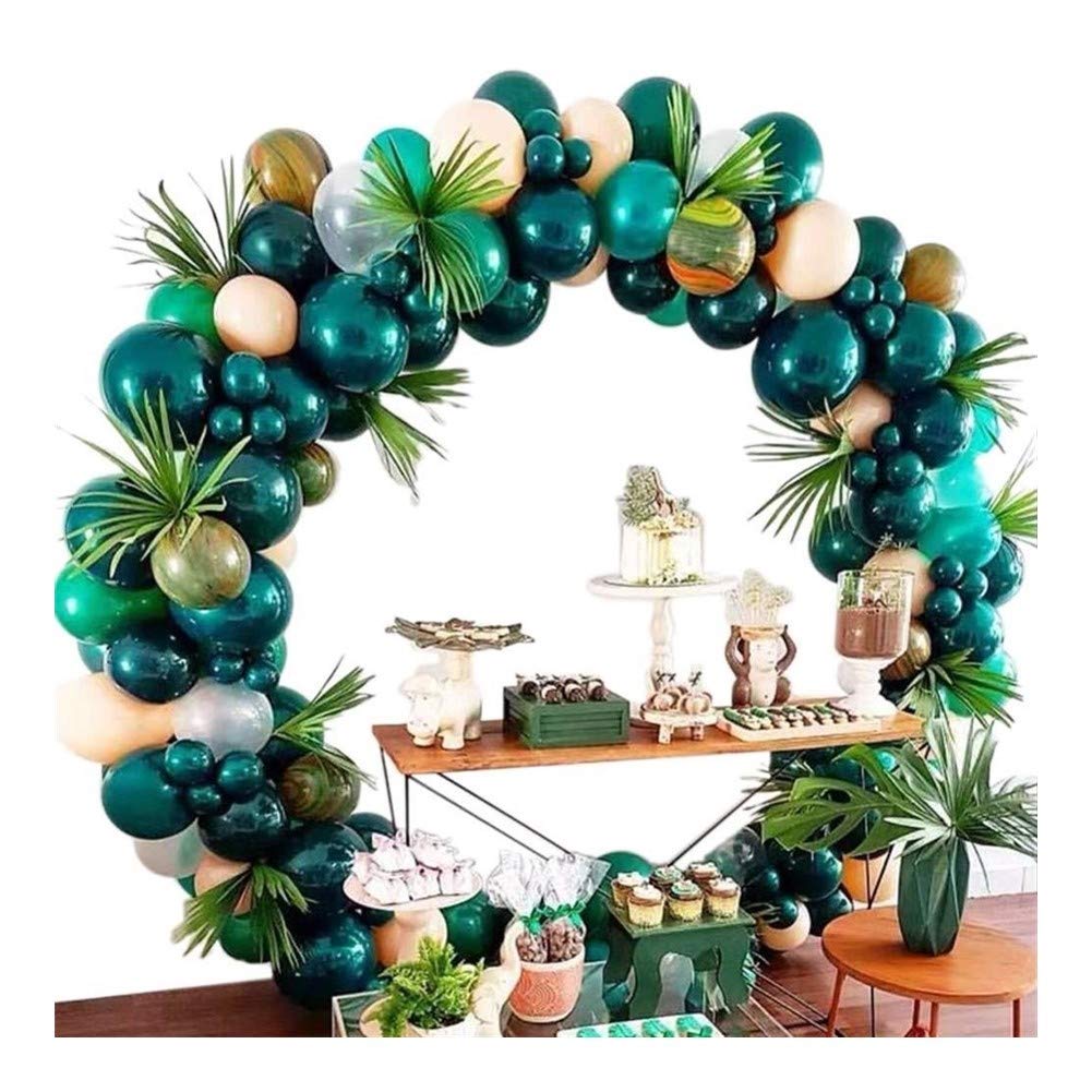 HUXIZ Balloons Green Forest Balloon Arch & Garland Set Safari Wildlife Balloon Kit Zoo Jungle Wild One Birthday Baby Party Wedding Decorations (color : Multi-colored)