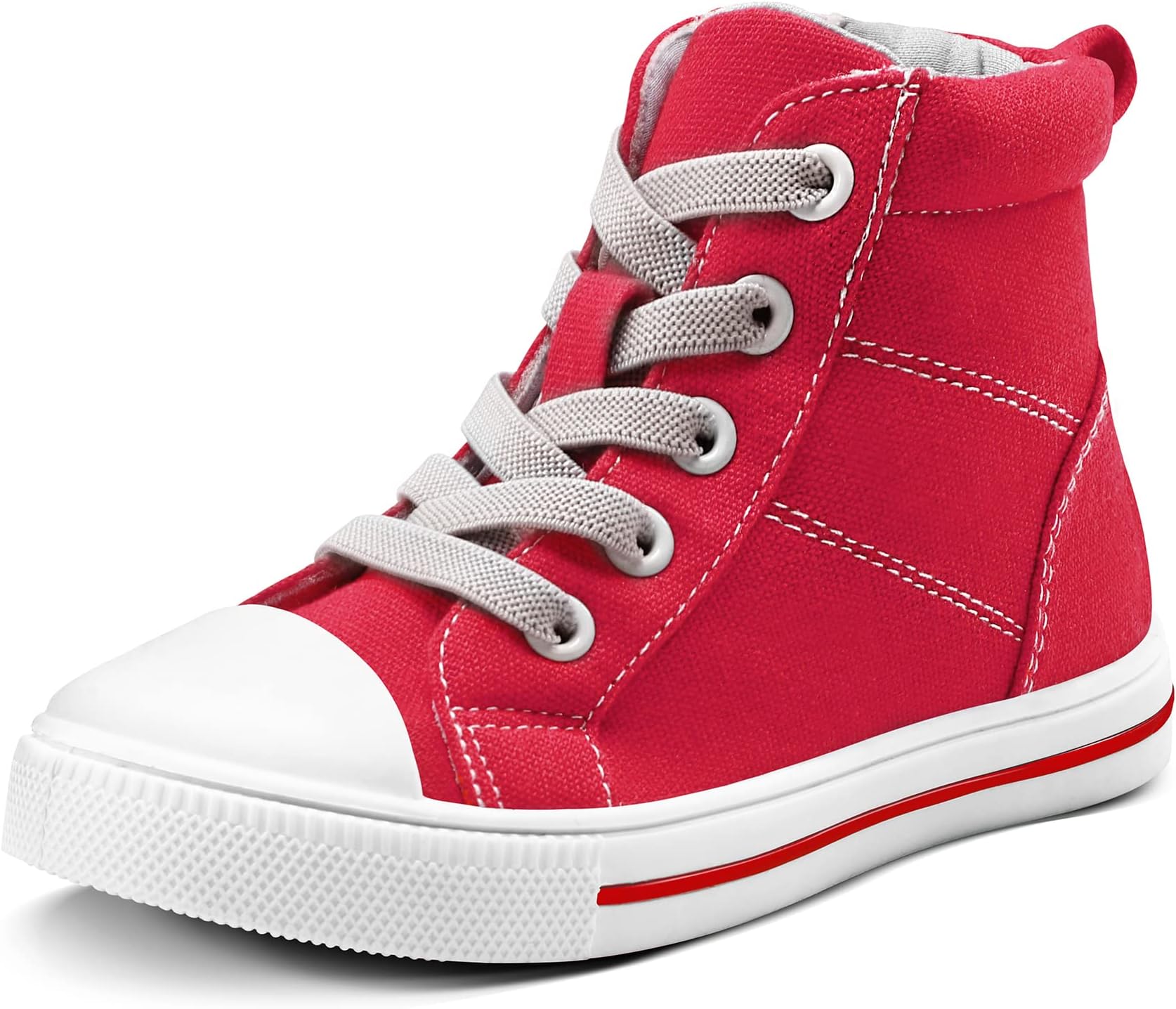 all red high top forces