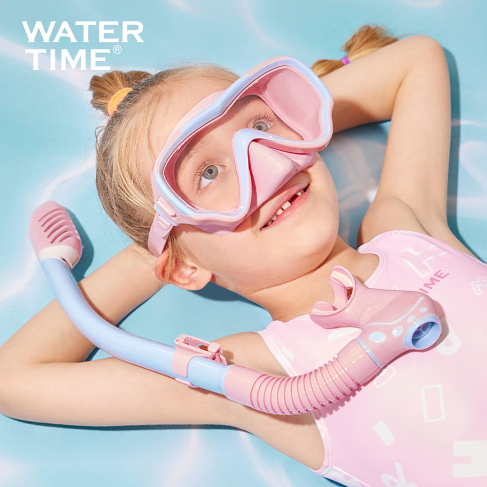 Watertime - Set di occhiali da snorkeling per bambini, unisex, per bambini, maschera subacquea