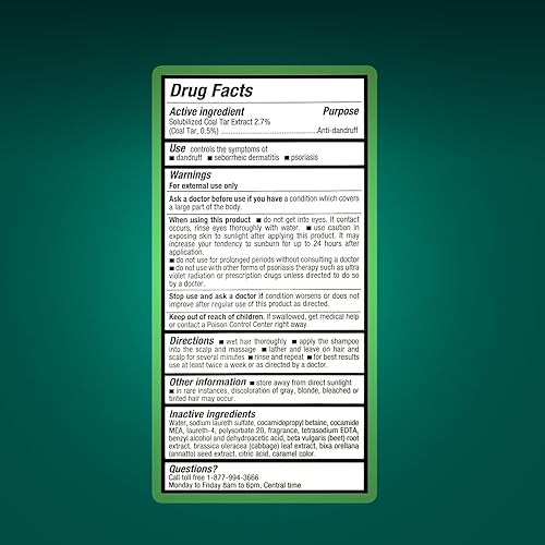 Miniatura 9 de Medicasp Champú de caspa de gel de alquitrán de carbón para tratar la dermatitis seborreica y la psoriasis 6 onzas paquete de 2