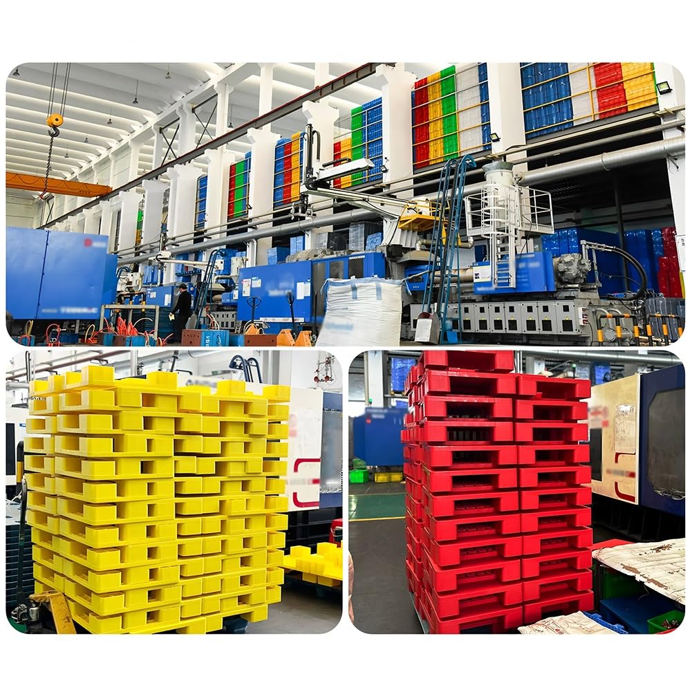 1 Pallet In Plastica (polietilene) Per Stoccaggio In Cantina | Pedana Antiscivolo E Resistente All'umidità Per Magazzini, base Di Stoccaggio Impermeabile(Giallo,400x300x120mm)