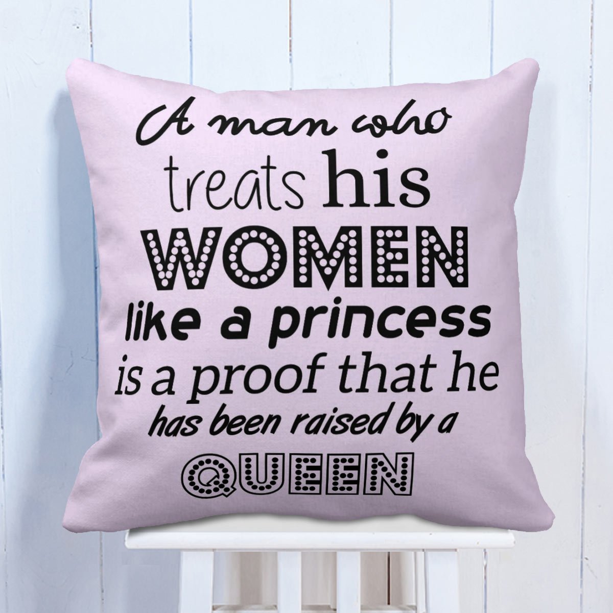 Buy Giftcart Treat Women Like Princess Poly Velvet Cushion Gift for Mother in Law Gift for