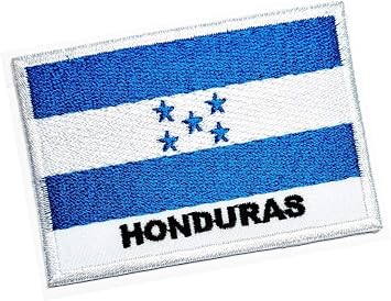 ONCEX Honduras Flag Embroidered Patch Military Tactical Honduras Flag Emblem Uniform Sew Iron On Patches Clothes Sewing Applique DIY Accessory Craft Projects 1.7X2.6 INCH