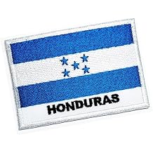 ONCEX Honduras Flag Embroidered Patch Military Tactical Honduras Flag Emblem Uniform Sew Iron On Patches Clothes Sewing Applique DIY Accessory Craft Projects 1.7X2.6 INCH