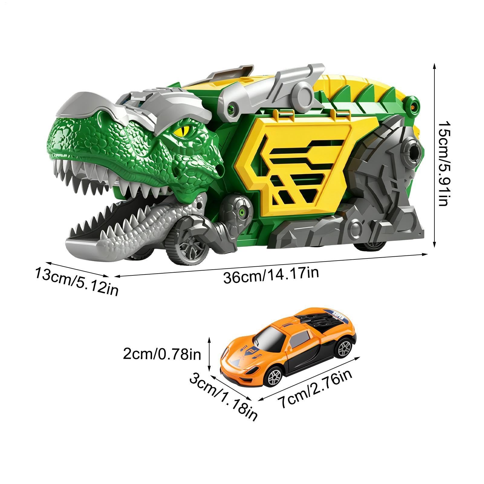 Dinosauro trasporto camion giocattolo doppio binario 12 mini auto con