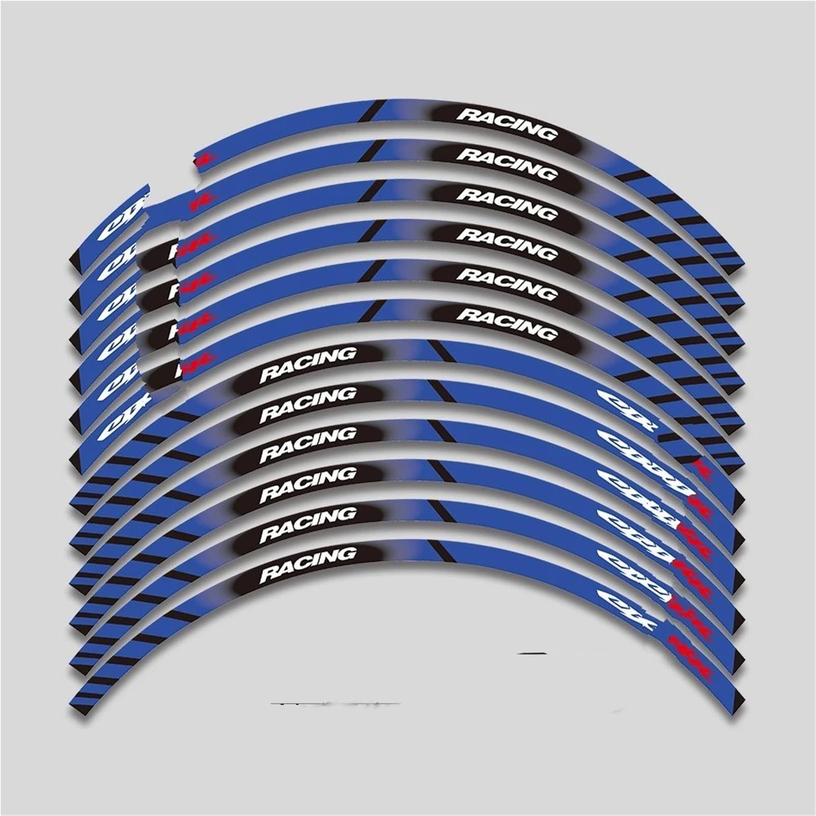 17 Zoll Felge Rad Aufkleber Motorrad Zubehör Reflektierende Aufkleber Für HRC Für CBR250 400 600 RR CBR1000 RR(Set Meal 7)
