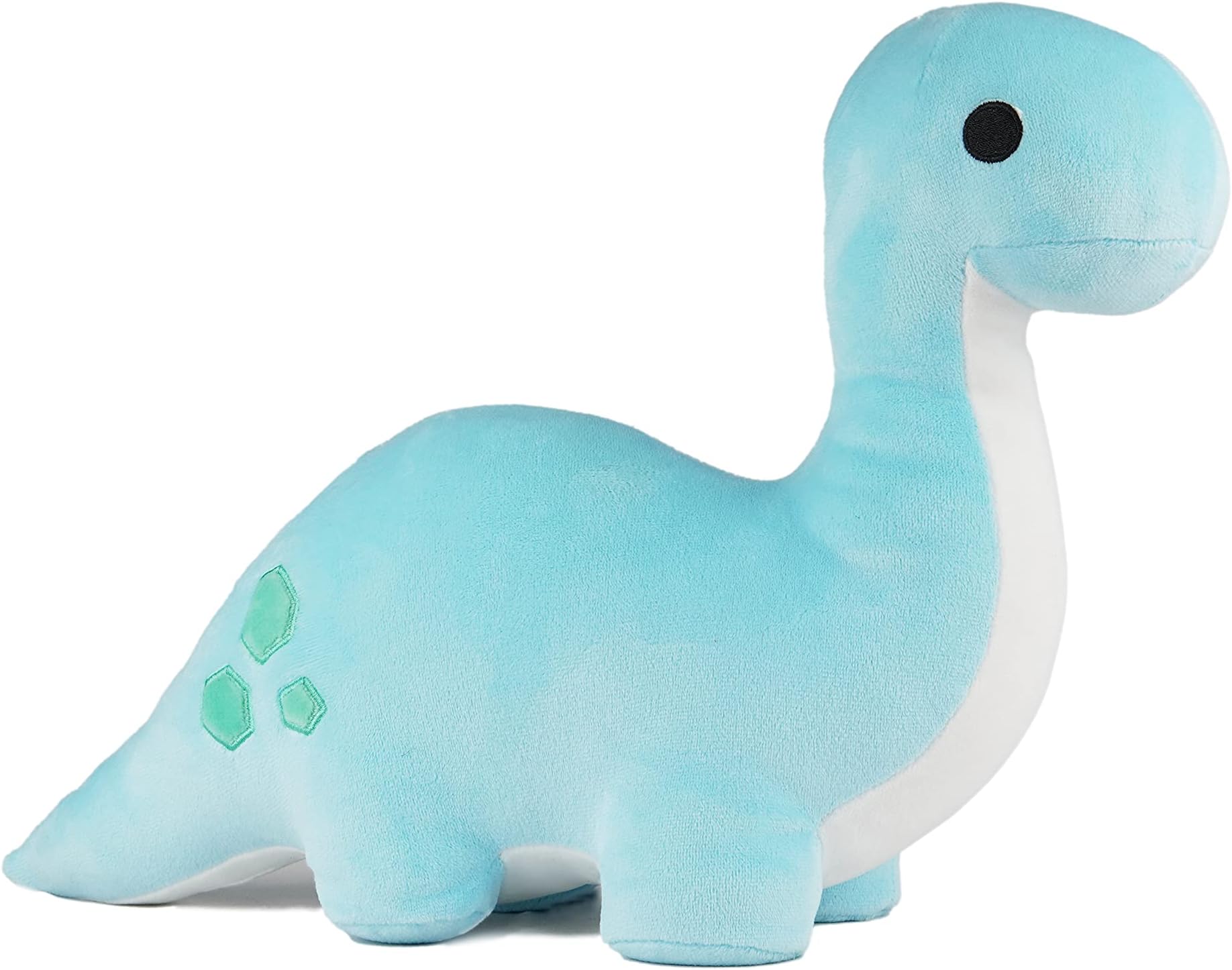 Blue Brontosaurus Dinosaur Plushie - 10 Inches Stuffed Animal Plush Dino - Plushy and Squishy Long Neck Dinosaur - Cute Toy Gift for Boys and Girls